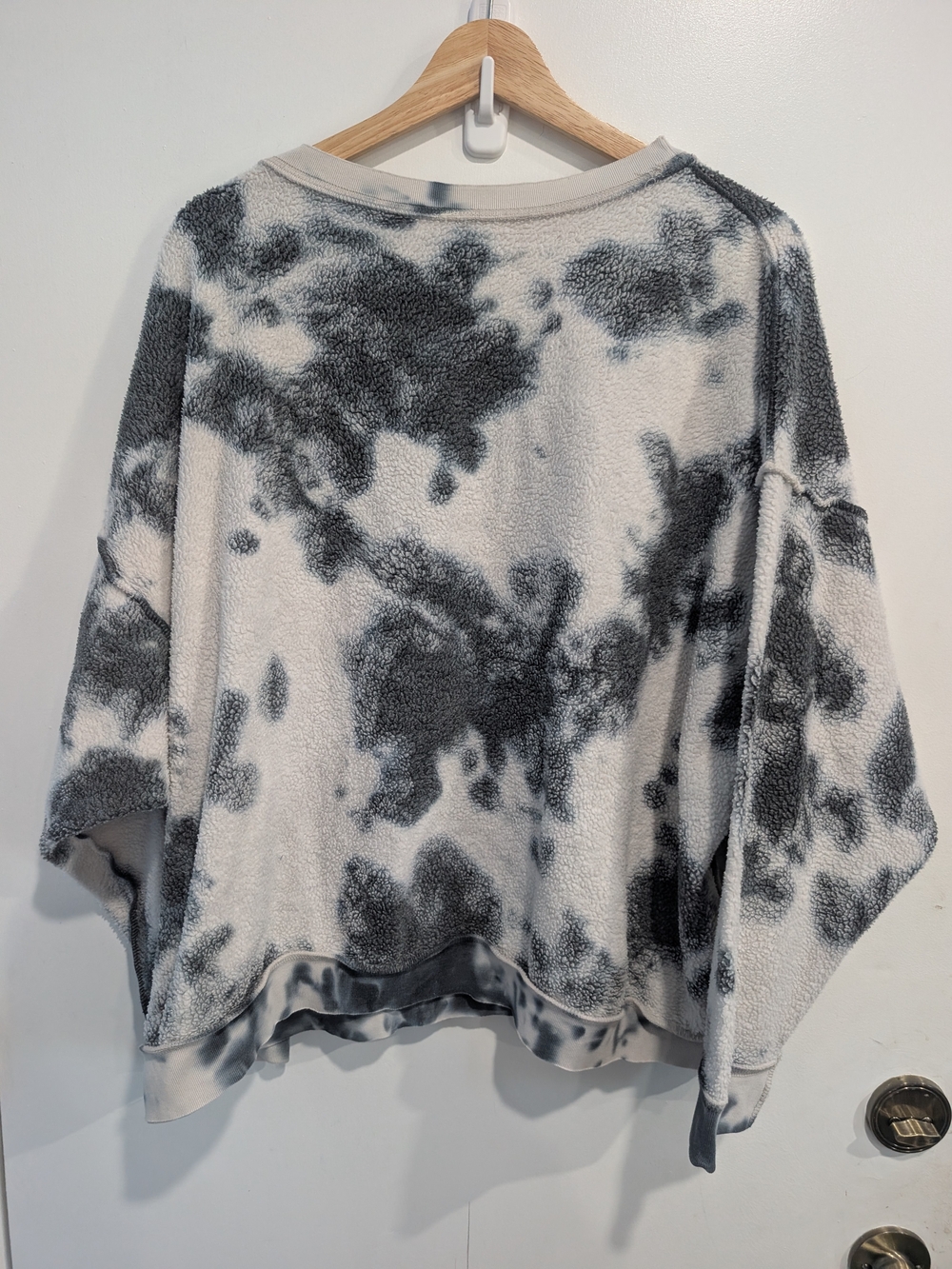 Intimately Free People Kelly Washed Tie-Dye Sweatshirt Size Small Gray/White - Picture 5 of 5
